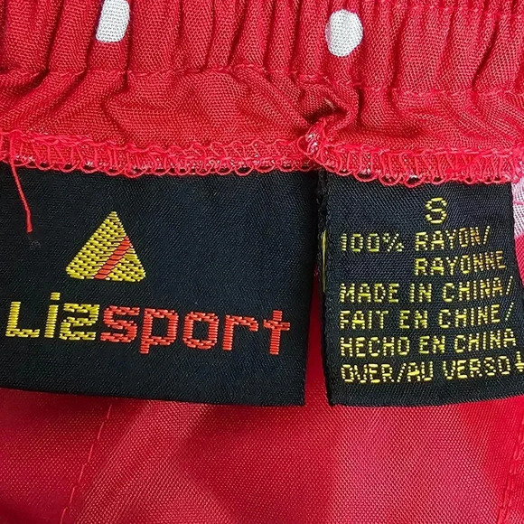 Vintage Liz Sport Print Red Short Set - Picture 11 of 11